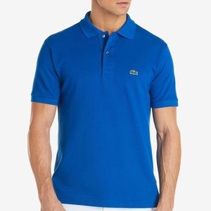 new lacoste classic fit electric blue polo